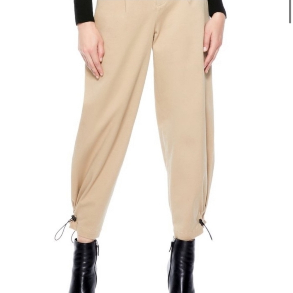 Alice + Olivia Pleated Chino Toggle Jogger Pants Sz 8